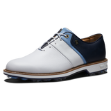 FootJoy 2024 Men's Premiere Packard Series Golf Shoes- White/Blue/Navy