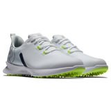 FootJoy Men's Fuel Sport Golf Shoes- White/Navy- 10.5 Wide