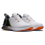 FootJoy Men's Fuel Golf Shoes- White/Black/Orange