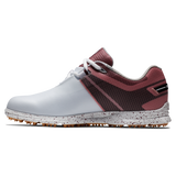 FootJoy Women's ProSL Sport Golf Shoes- White/Burgundy